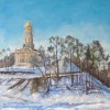 Дубровицы зимний день Х.м 2016 60х50